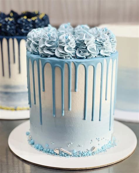 Baby Blue Drip Cake - Sugar Whipped Cakes Website