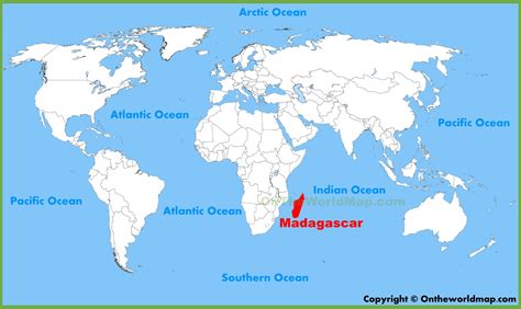 Madagascar location on the World Map