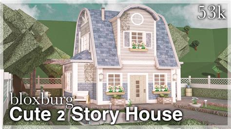 Bloxburg - Cute 2 Story House Speedbuild (exterior) - YouTube