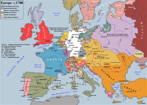 Europe at the beginning of the 18th century | Europe map, History, Map