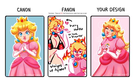 canon fanon princess peach | Canon, Fanon, Your Design | Know Your Meme