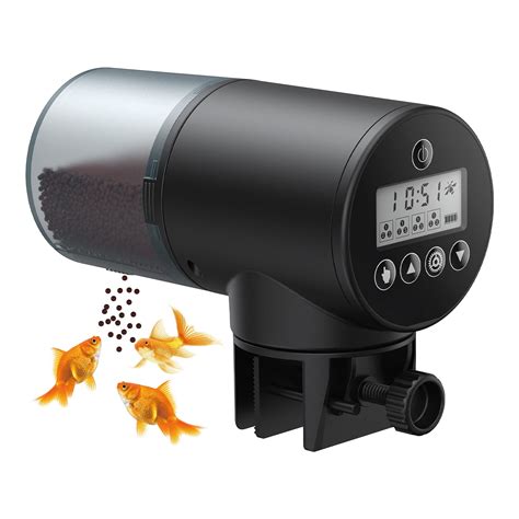 NICREW Automatic Fish Feeder, Programmable Electric Fish Food Dispenser ...