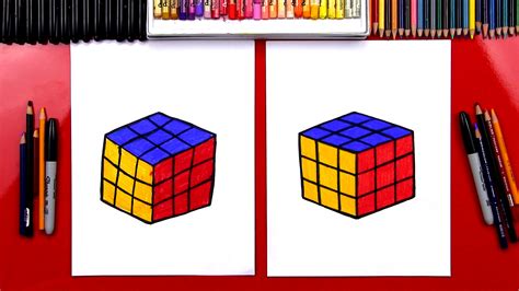 How To Draw A Rubik's Cube - Art For Kids Hub