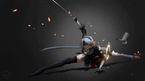 3840x2160 Resolution 2B Nier Automata Katana 4K Wallpaper - Wallpapers Den