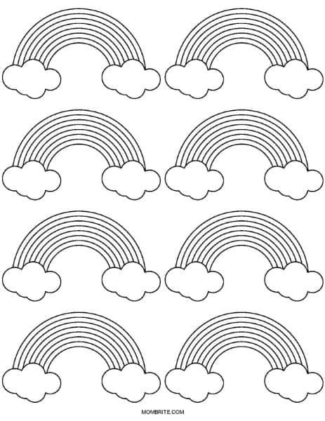 Printable Rainbow Template Pages Coloring Pages