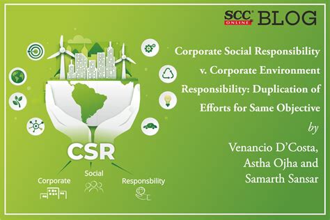 Corporate Social Responsibility v. Corporate Environment Responsibility ...