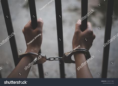 Handcuffed Hands Prisoner Prison Male Prisoners Stock Photo 1230171481 ...