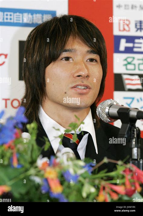 TOYOTA, Japan - Nagoya Grampus Eight striker Keiji Tamada speaks during ...