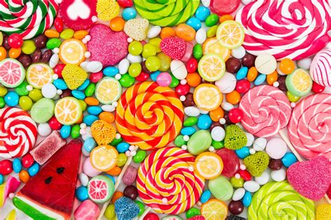 Colorful candies and lollipops stock photo containing candy and ...