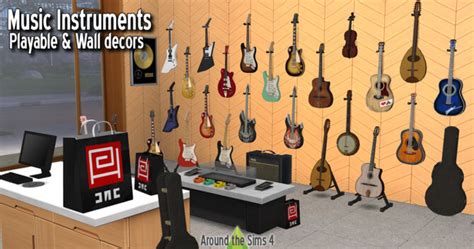 Music Instruments at Around the Sims 4 » Sims 4 Updates