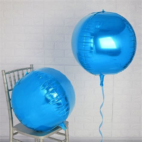 Efavormart 2 Pack 18" Aluminum Foil Round Sphere Balloon Wholesale 4D ...