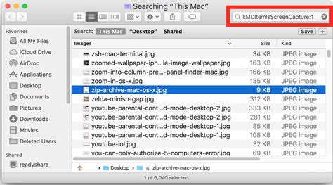 How to Find All Screen Shots on Mac with a Search Trick