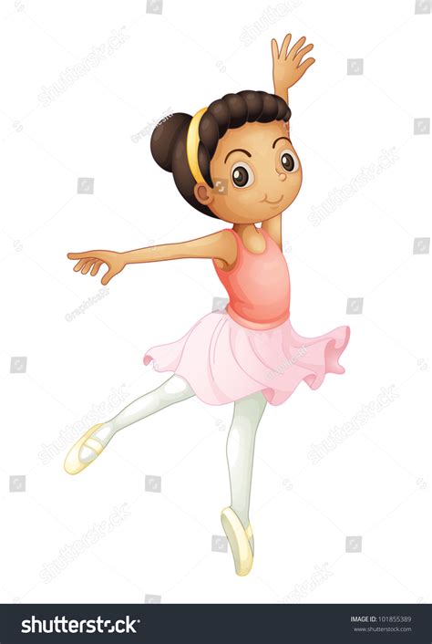 Ballerina White Background Eps Vector Format Stock Illustration ...