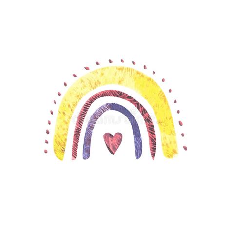 Rainbow Clipart. Baby Cute Rainbow Watercolor Illustration. Isolated on ...