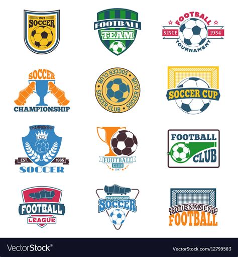 Soccer sign set Royalty Free Vector Image - VectorStock