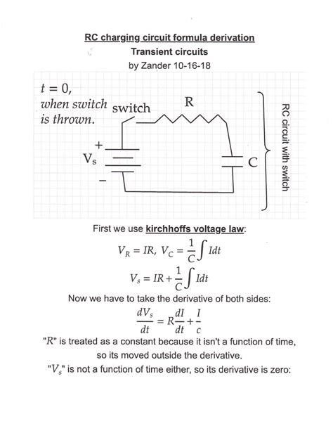 RC charging circuit formula | Highvoltagemath