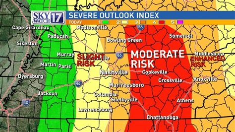 Damaging winds, large hail, tornadoes expected for parts of Tennessee ...