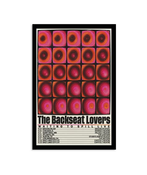 The Backseat Lovers Waiting To Spill Live Tour Poster 2024