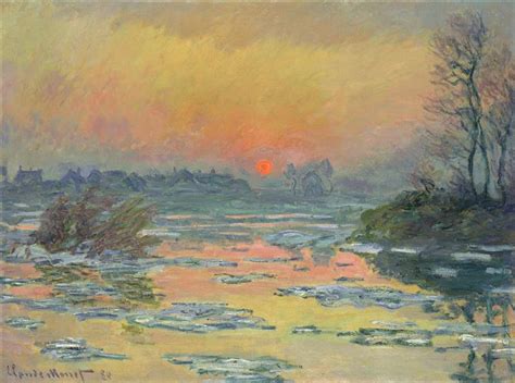 Sunset on the Seine in Winter, 1880 - Claude Monet - WikiArt.org