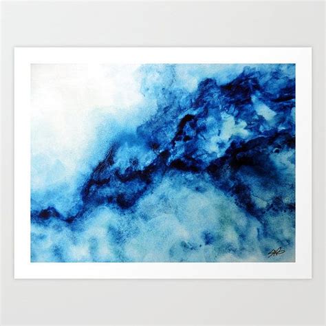 Blue Watercolor Print, Wall Art, Canvas Art, Canvas Print, Art Print ...