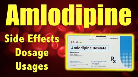 AMLODIPINE | Side Effects | Dosage | Usages (High Blood Pressure ...