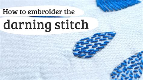 darning stitch - embroidery stitch 94 - YouTube