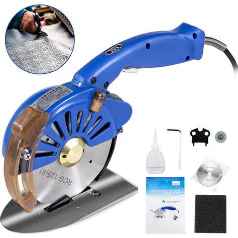 VEVOR Fabric Cutter Rotary Fabric Cutter 125mm Blue Electric Cloth ...