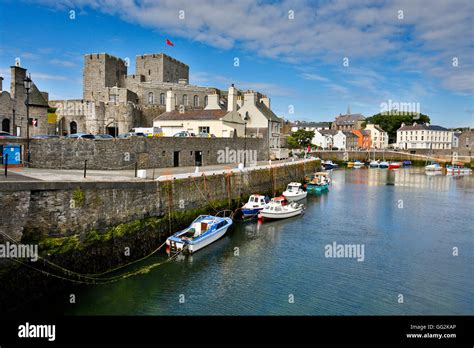 Castletown; Castle and Harbour; Isle of Man; UK Stock Photo - Alamy