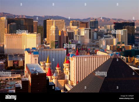 Las Vegas Skyline at Sunset, Nevada, USA Stock Photo - Alamy