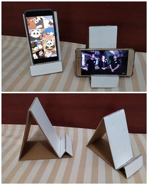 Diy phone stand, diy phone holder, cardboard phone holder idea | Paper ...