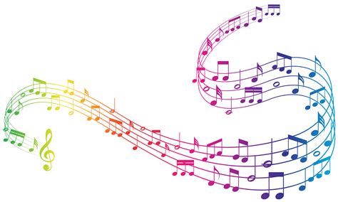 colorful music notes are arranged in the shape of a treble on a white ...