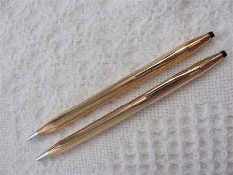 14K Gold Filled Vintage Cross Pen and Pencil Set 1967 | Etsy