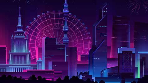 Neon City Desktop Wallpapers - Wallpaper Cave