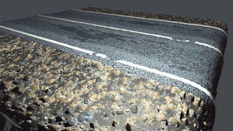 REALISTIC ROAD PBR TEXTURE - SEAMLESS Texture and sbsar File Texture ...