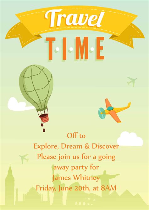 Special Invitation Vector: Trip Vector Invitation Template - Designious