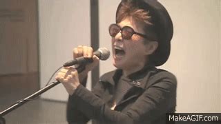 Yoko Ono Screaming at Art Show! (Original) on Make a GIF