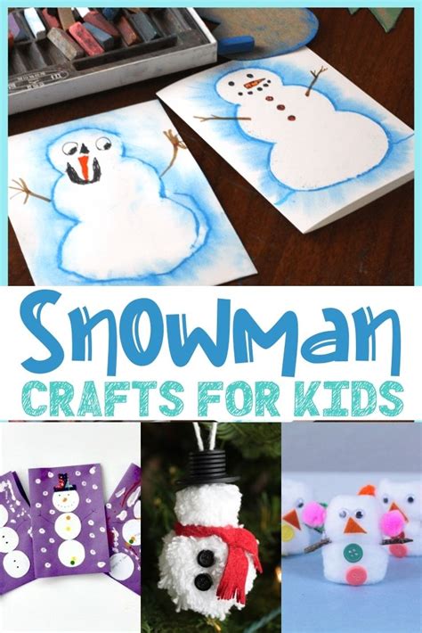 12 FUN Snowman Crafts for Kids - The Momma Diaries