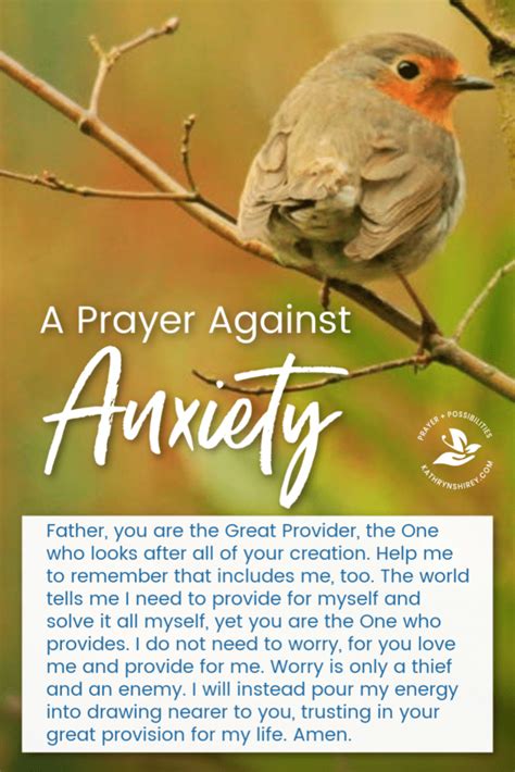 Daily Prayer Against Anxiety - Prayer & Possibilities