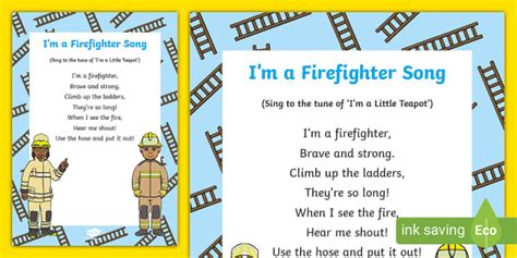 I'm a Firefighter Song (teacher made) - Twinkl