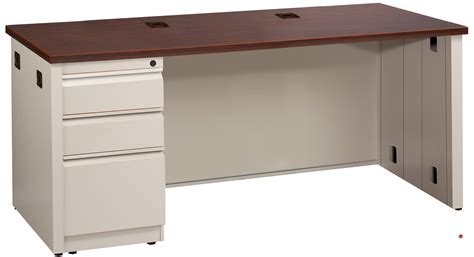 The Office Leader. 24" X 60" Single Pedestal Steel Office Desk Workstation