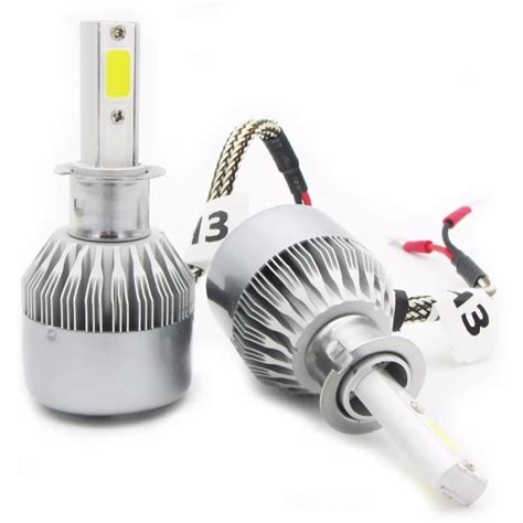 H3 Led Headlight 12V Beam Auto Car Led Headlight Bulb Kit White 6000K ...