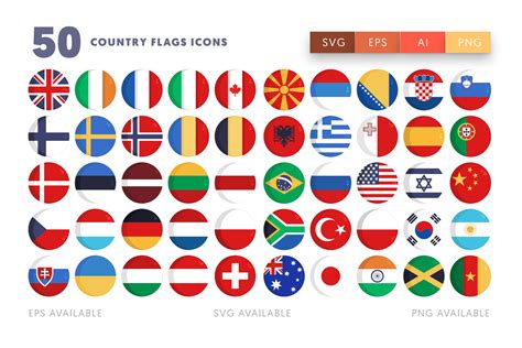 50 Country Flags Icons - Dighital Icons | Premium Icon Sets For All ...