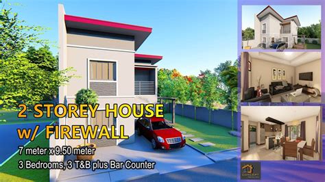 2 Storey House with Firewall (7 meter x 9.50 meter) - YouTube