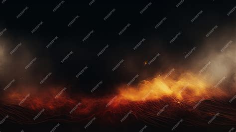 Premium AI Image | an abstract image of fire and smoke on a black ...