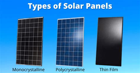 TYPE OF SOLAR PANELS