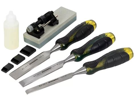 Roughneck Bevel Edge Chisel & Sharpening Kit, 6 piece| Carey Tools