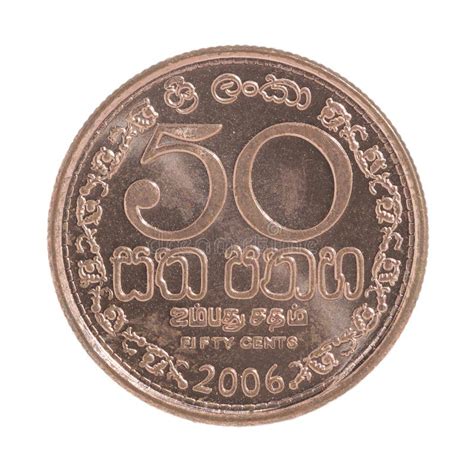 Sri Lanka 50 cent coin stock image. Image of asia, copper - 88824087