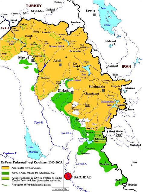 Iraq Map Kurdish