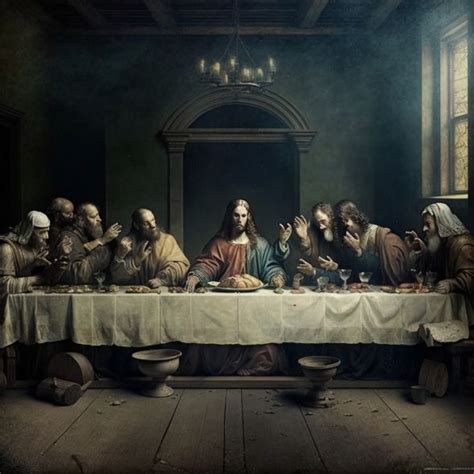 Leonardo Da Vinci The Last Supper Painting – Vintage Art : Large ...