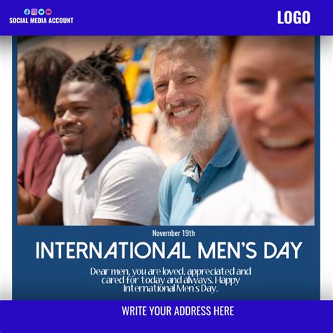 international men’s day poster Template | PosterMyWall